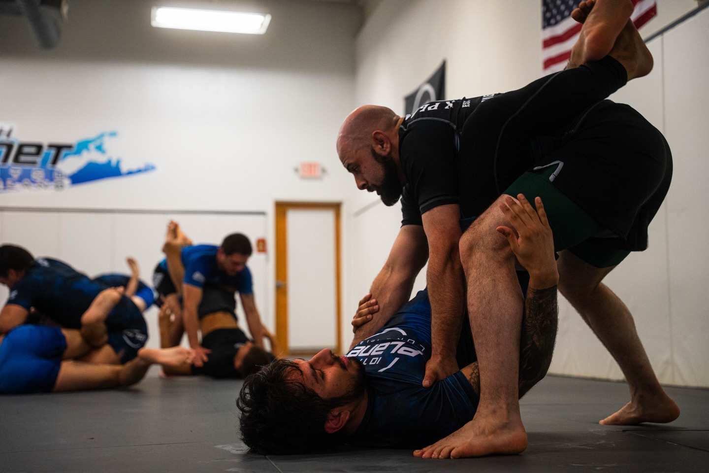 Adult no-gi jiu-jitsu training